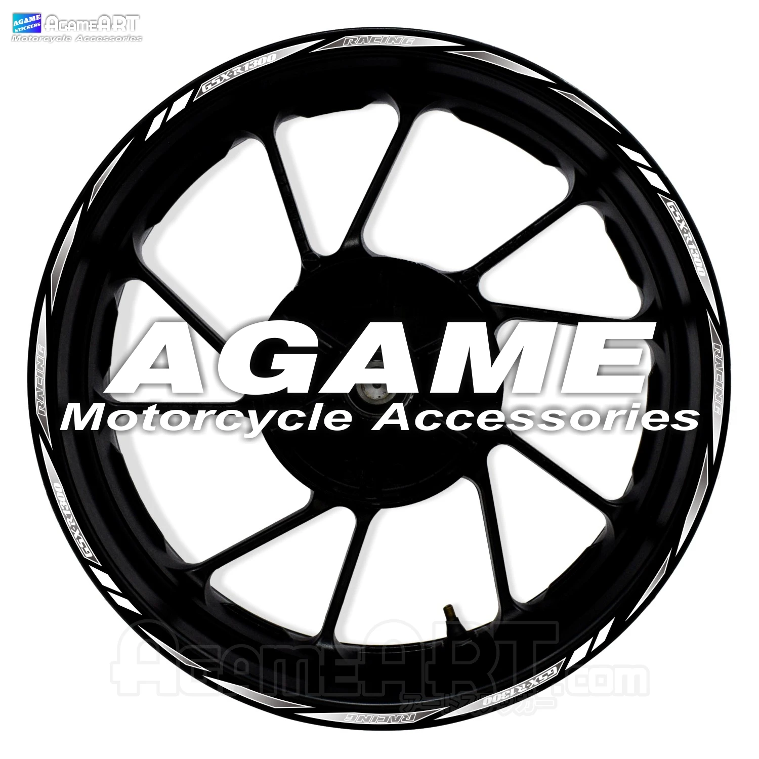 For GSX-R1300 Motorcycle Wheel Reflective Stickers 17inch Stripe Rim Inside of Hub Waterproof Decals Accessories