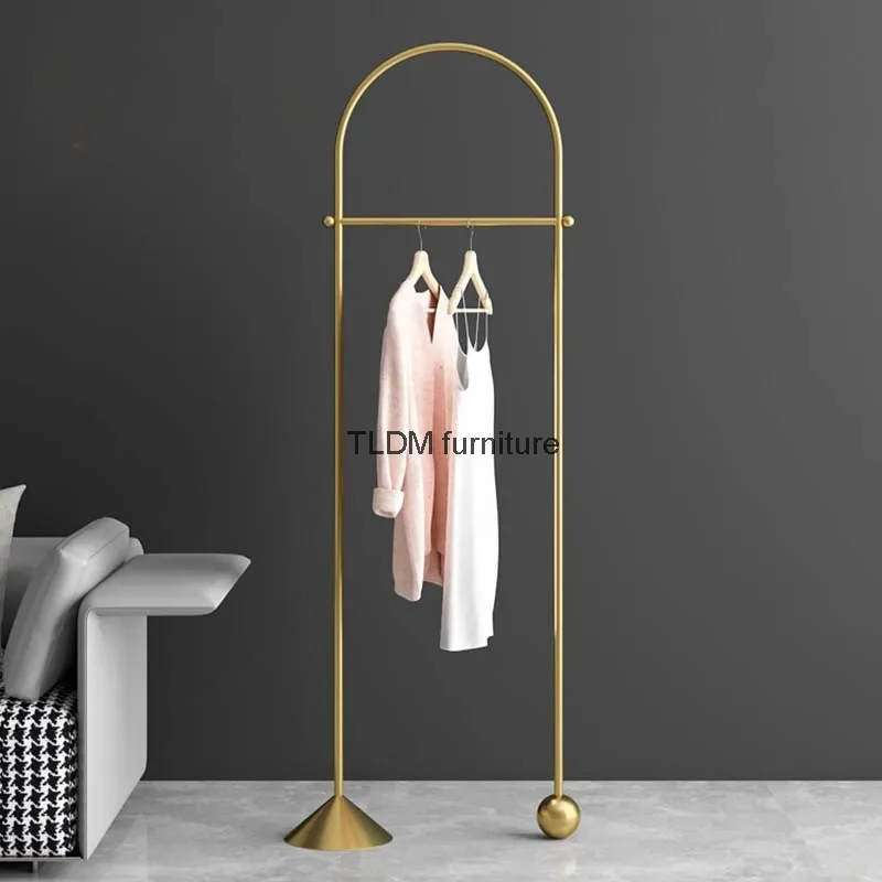 

Balcony Designer Clothes Rack Portable Metal Indoor Garment Clothes Hanger Floor Hotel Burro Ropa Perchero Hallway Furnitures