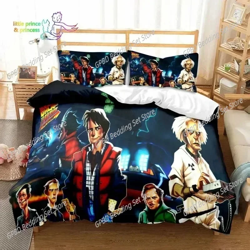 Sci-fi Movie Back to the Future Bedding Set Bedroom Soft Modern Bedspreads Comefortable Duvet Cover Quilt Cover And Pillowcase