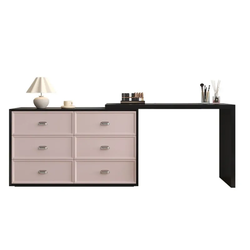 

Solid wood dresser, chest, one-piece retractable, modern simple dopamine, bedside makeup table, storage