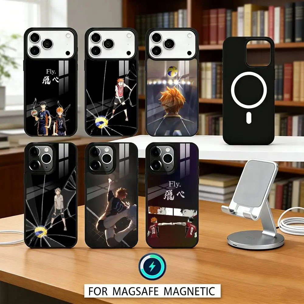 

H-Haikyuu Volleyball Japan Anime Phone Case For iPhone17,16,15,14,13,12,Pro,Max,Magnetic For Magsafe Wireless Charging