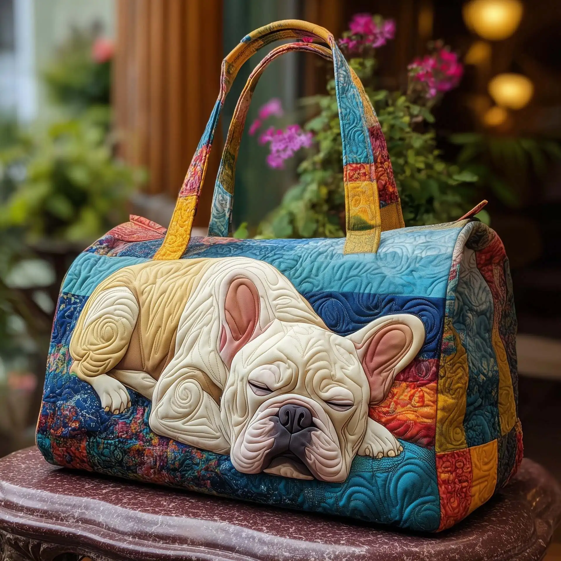 

Сумки с 3D-печатью и стеганым узором, с изображением милой собачки, персонализированные подарочные сумки, сумки-тоут, сумки для путешествий, пляжные, походные, кемпинговые сумки на заказ