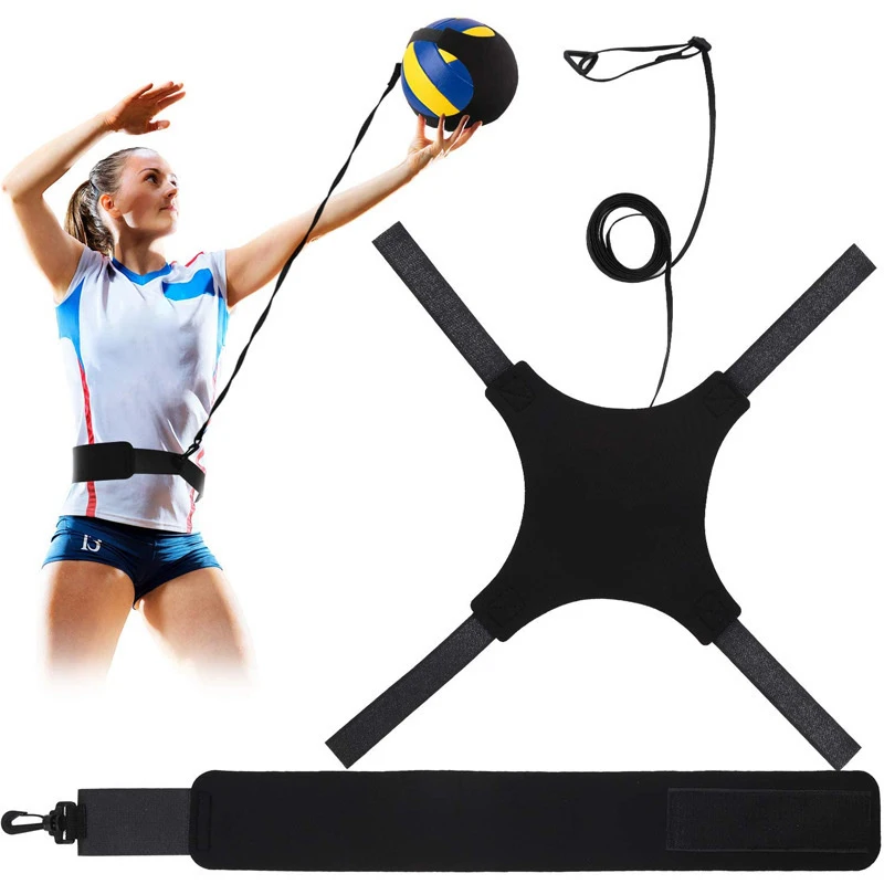 Volleyball Aid Practice Trainer With Adjustable Belt Training Equipment For Serving Setting Spiking Training Returns Ball