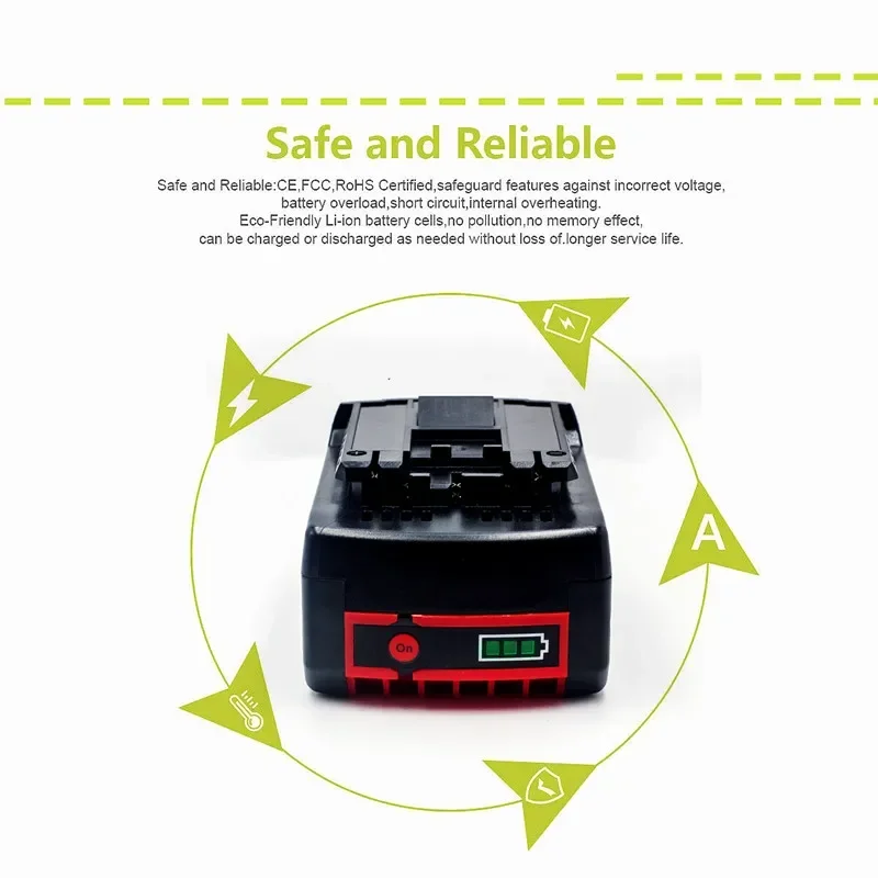 Baterai Li-ion 14.4V 6,0Ah Kapasitas Tinggi untuk Penggantian Alat Listrik Bosch GBH GDR GSR DDS180, BAT614G (KC)