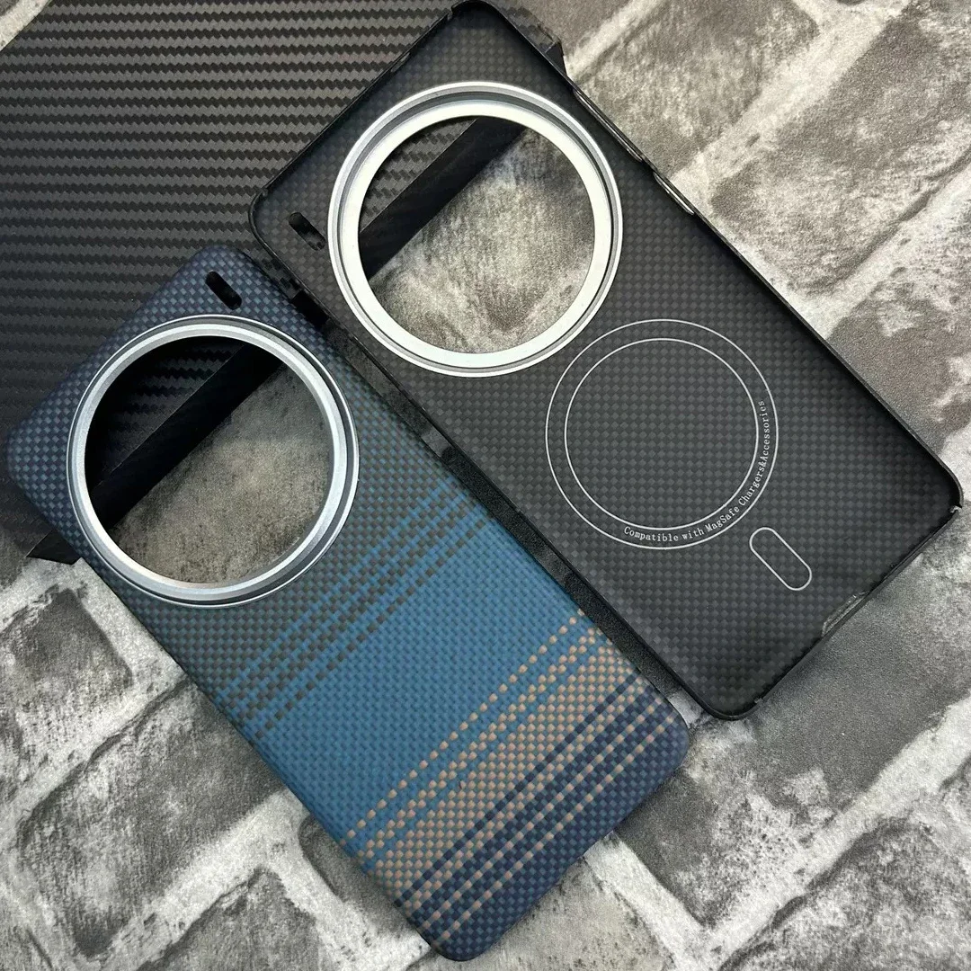 

Magnetic Aramid Carbon Fiber Phone Case Cover On For Magsafe VIVO X200 Ultra Pro Mini 5G Global VIVOX200 X200Pro X200Ultra 256