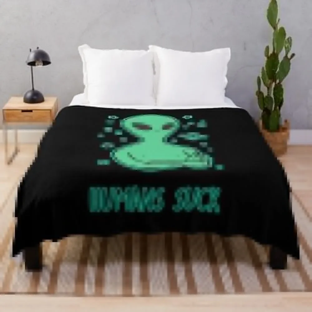 Humans Suck Outer Space Alien Throw Blanket Thins Extra Large Throw Blankets