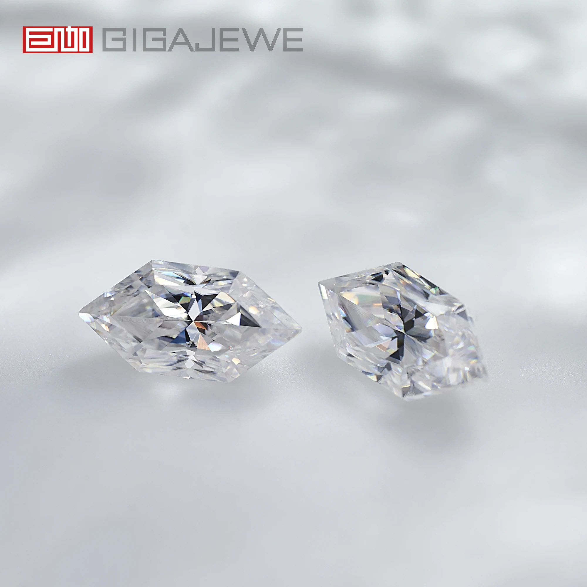 GIGAJEWE coupe à la main néerlandais Marquise blanc D VVS1 Moissanite Premium gemmes diamant en vrac Test réussi pierre précieuse pour la fabrication de bijoux