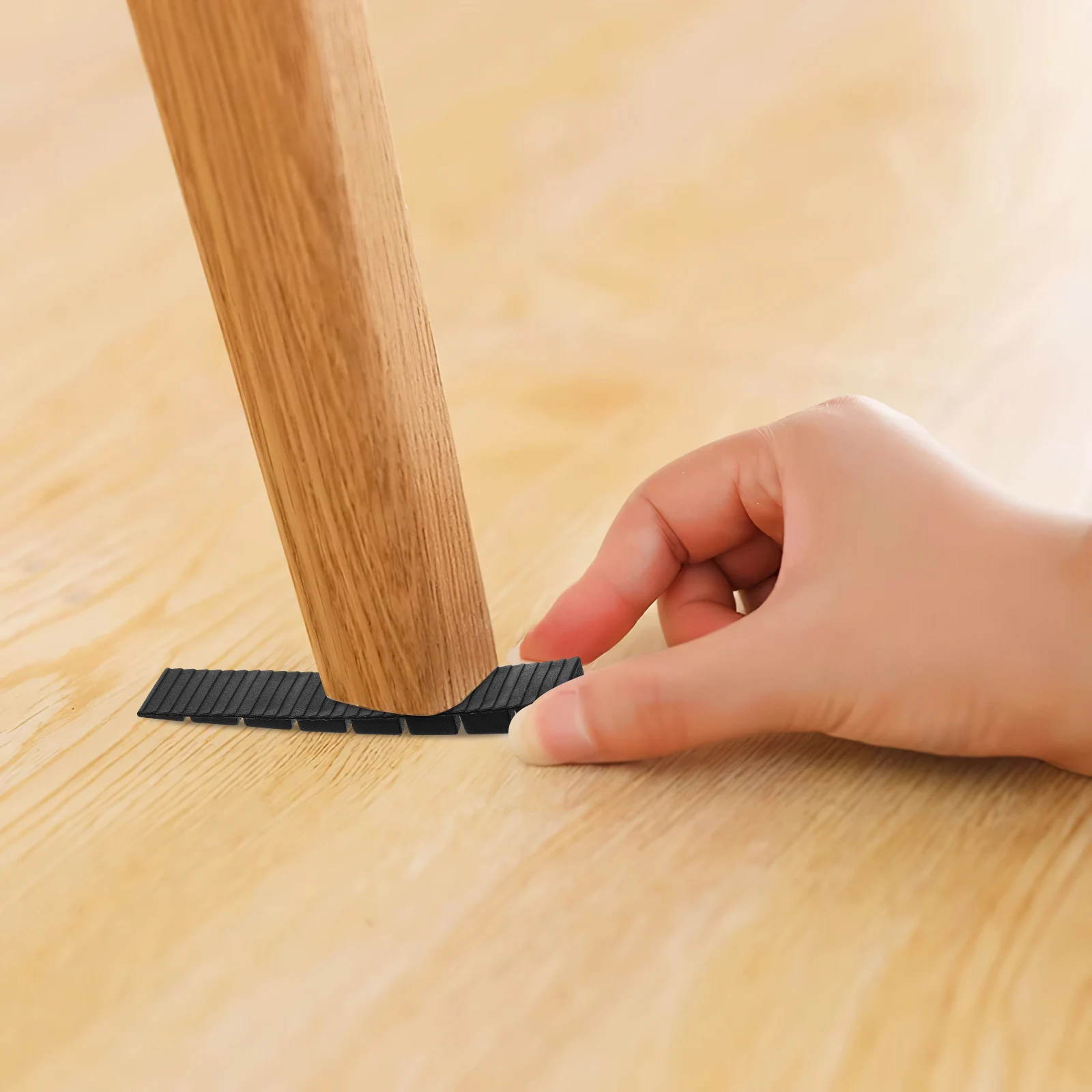 

20 Pcs Furniture Leveling Shims Black PP Spacers 9.9x2cm Heavy Duty for Tables Chairs Sofas Plastic Leveler Floor