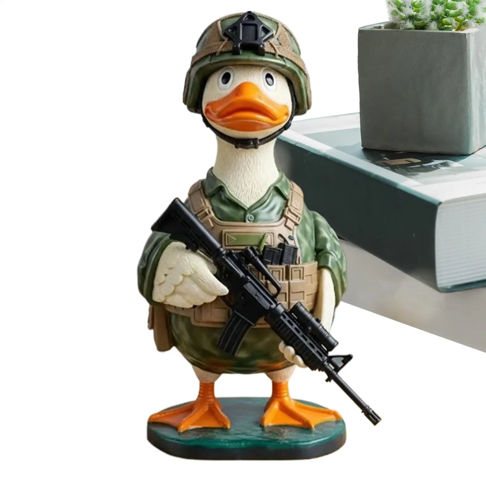 

Duck Statue Resin Sculpture Craft Realistic Duck Statue Figurine Decor Ornaments For Desktop Indoor Room Girls Womens