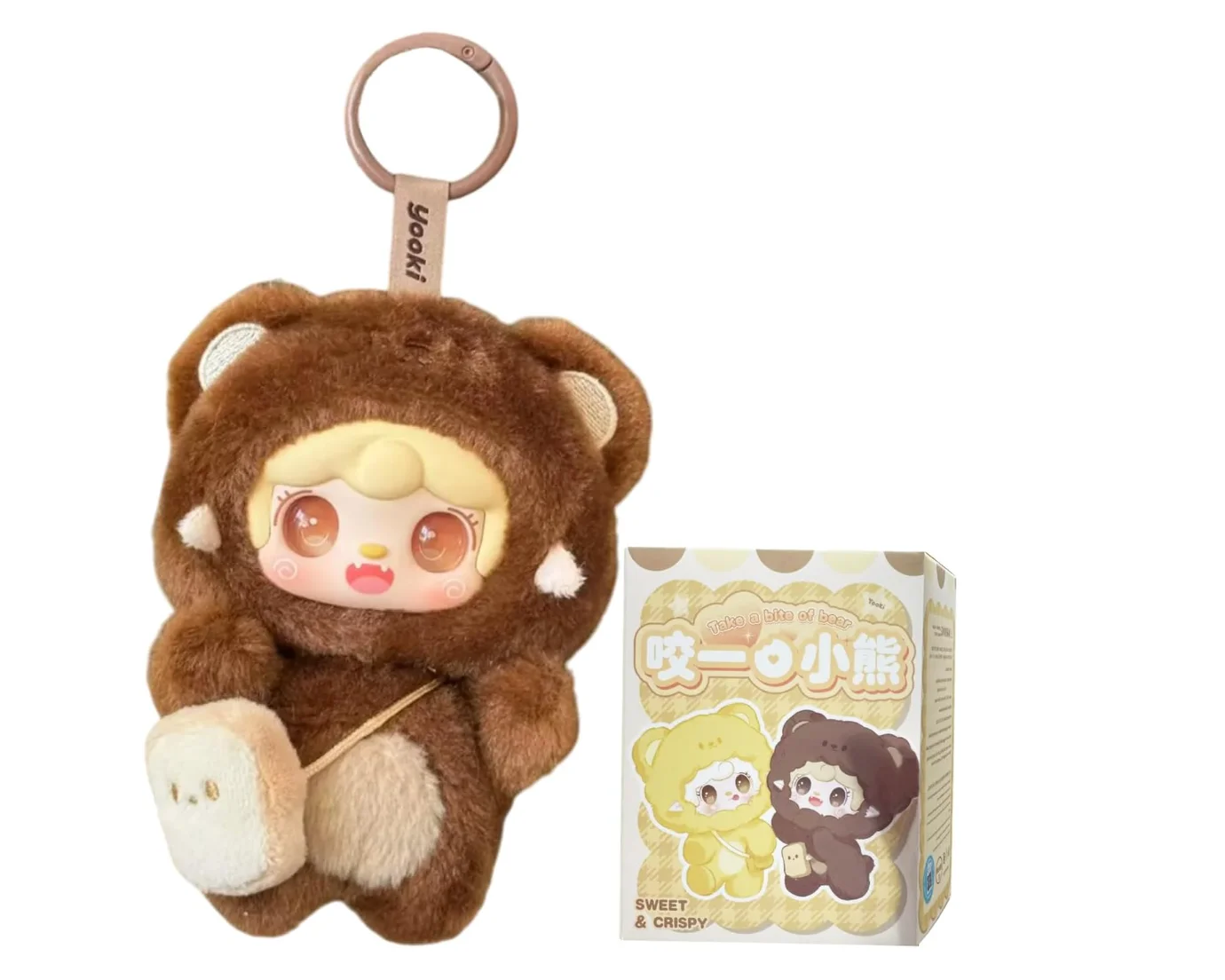 

MINISO новая модель, кислородный кислород четвертого поколения, серия укусов медведя, глухая коробка, плюшевый виниловый кулон, подарок для девочек