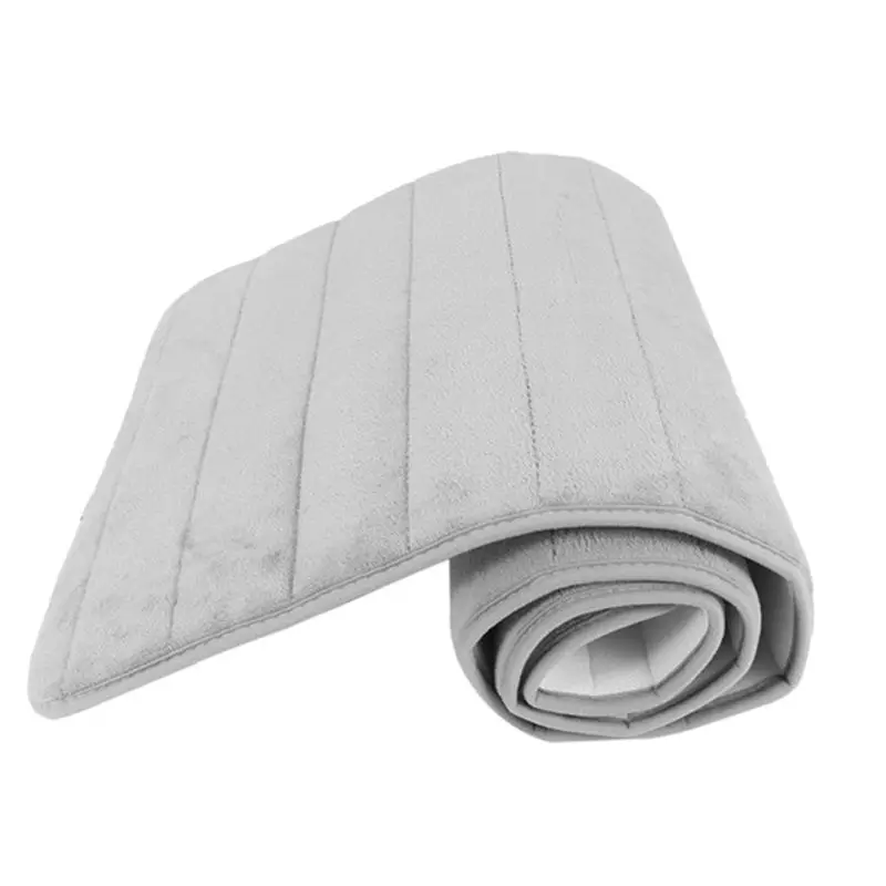 ABFU-3X Memory Foam Soft Bath Mats - Non Slip Absorbent Bathroom Rugs Extra Large Size Runner Long Mat 60X160cm, Grey
