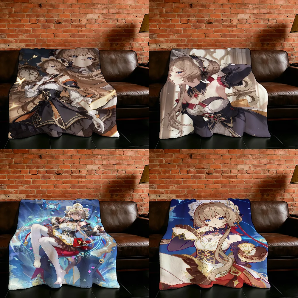 Genshin Impact Sandrone Blanket Flannel Warm Soft Throw Blanket For Room Sofa Childish Birthday Gifts