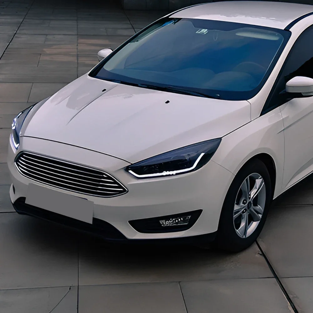 

Для Ford Focus 2015-2018 светодиодные автомобильные фары в сборе, обновленная высококачественная динамическая линза проектора DRL, автомобильные передние фонари, аксессуары
