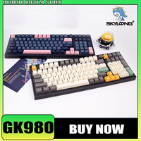 Skyloong GK980 Mechanical Keyboard Multifunctional Knob RGB Optic Switch Gaming Keyboard Hot Swap Pc Gamer Accessories Office