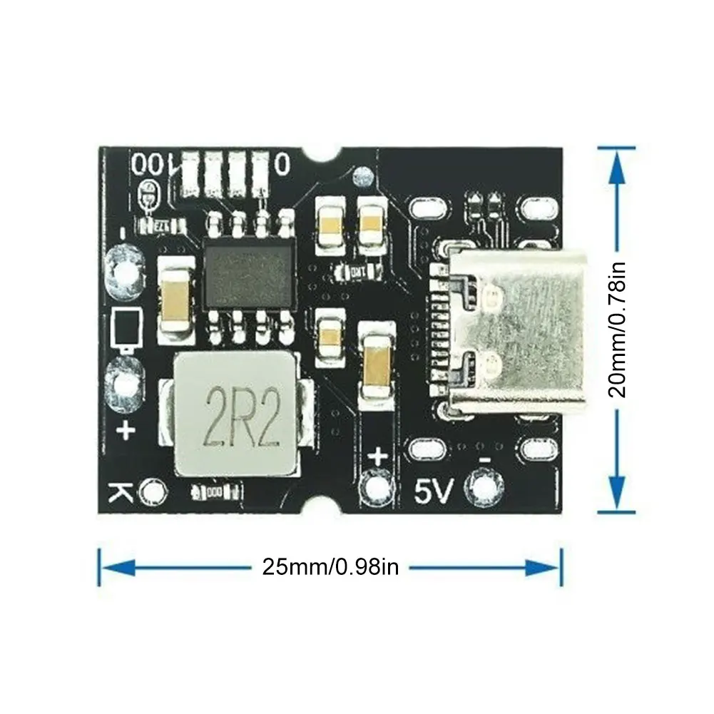 5V 2A Charge Discharge Integrated Module Type-C Input Charging Boost Power Board Support 4.2V Lithium Battery High-precision