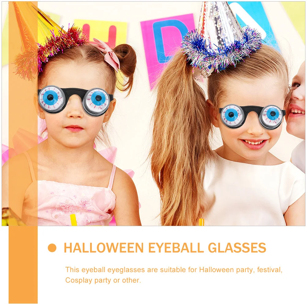 5Pcs Eyeball Shaped Glasses Halloween Decor Favors Trick Props for Cosplay Event Gag Gift Accessories