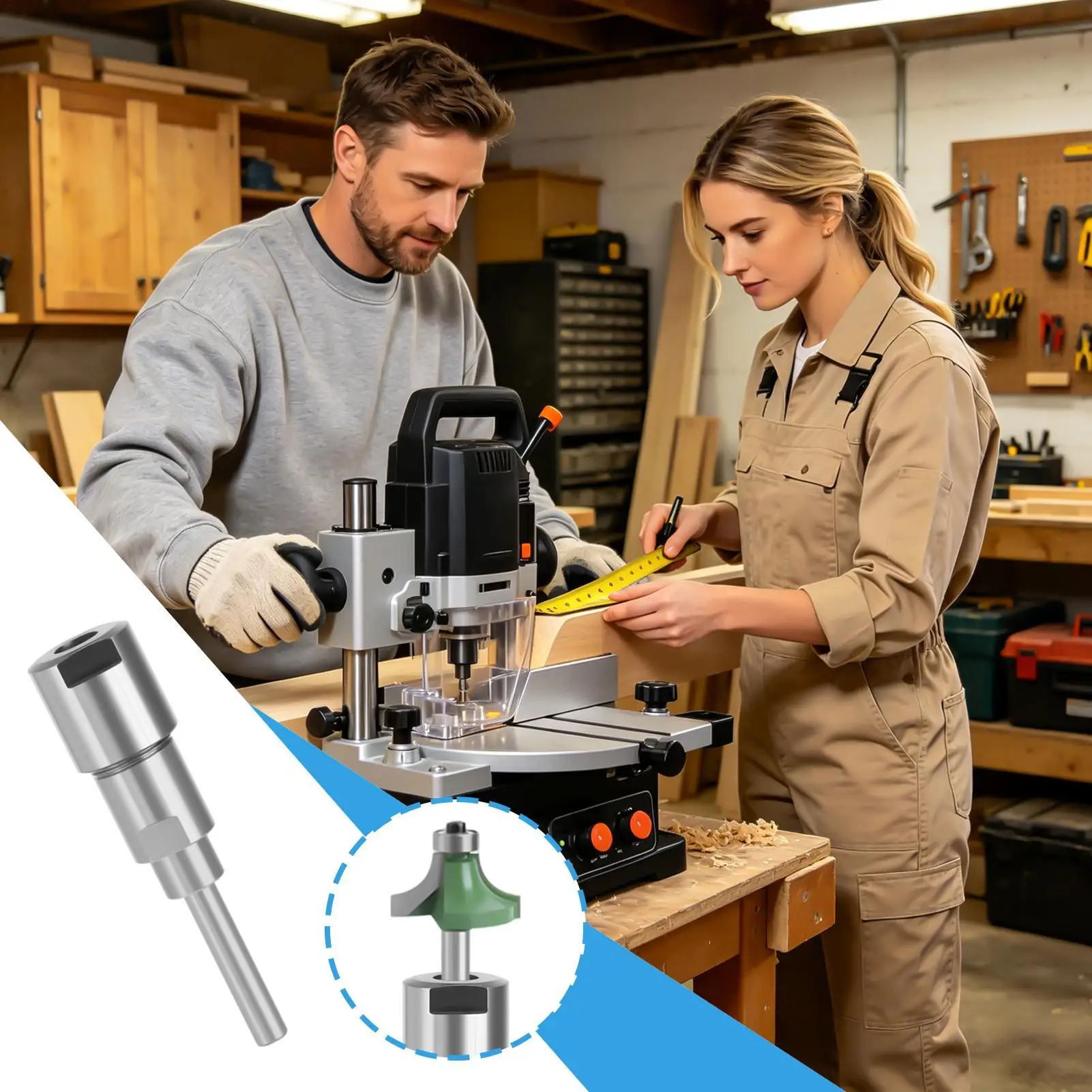 Router Shank Extension Milling Rod Gripper End Mill Extension For Wood Engraving Trimming Tight Space Grinding DIY Craft