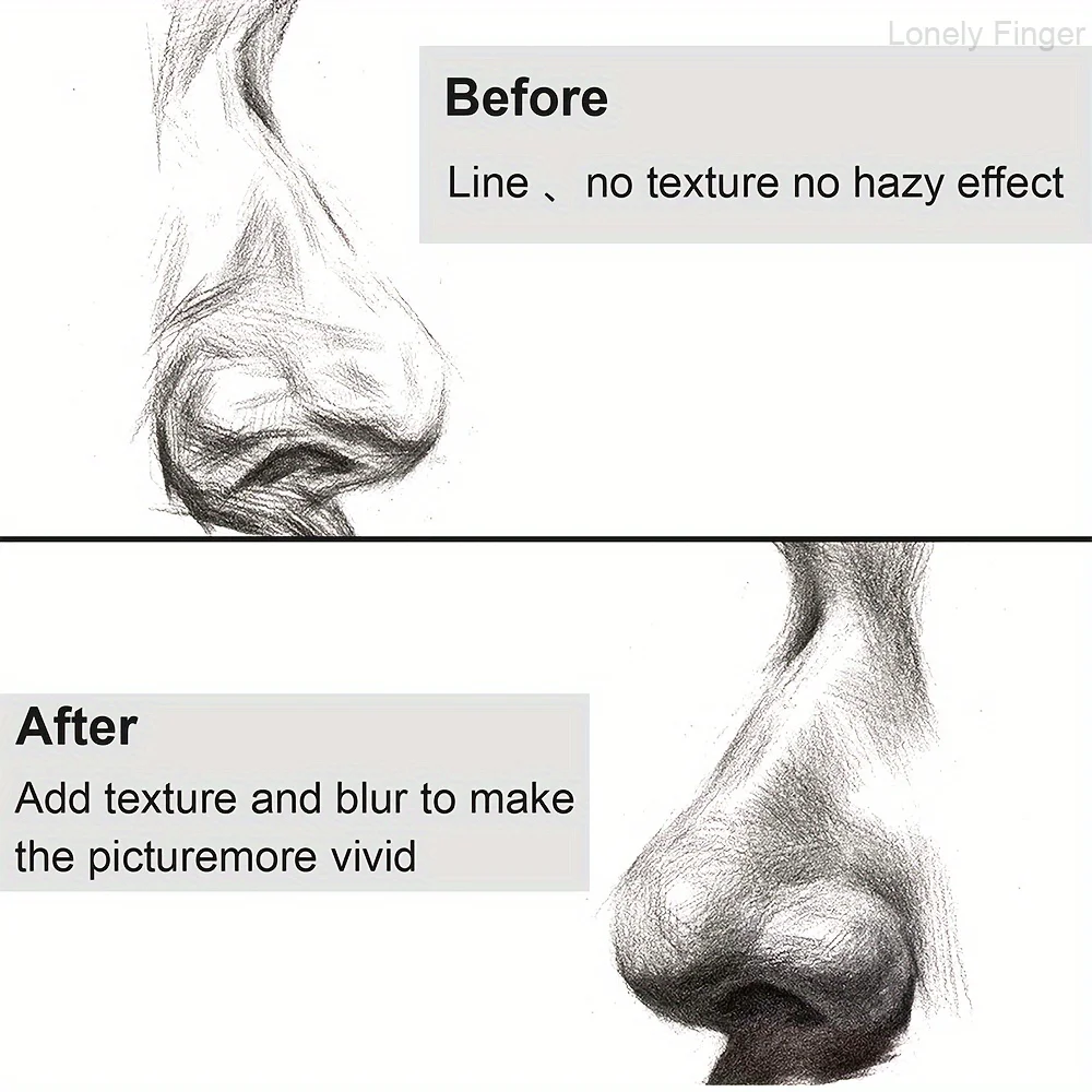 30 قطعة من جذوع المزج للرسم، وأقلام المزج الإسفنجية والمبراة، وعصي الرسم الفنية للفنانين الطلابي C