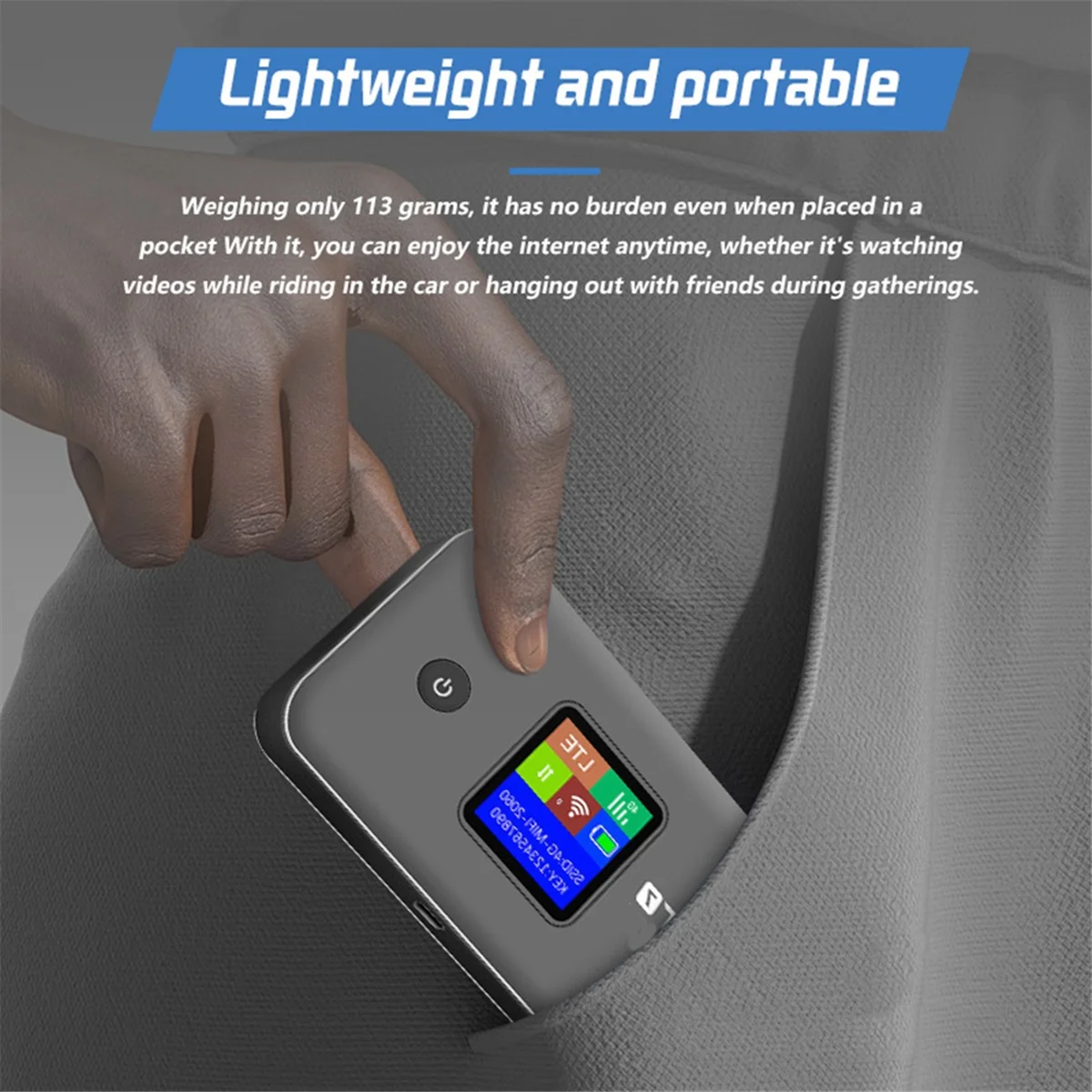 2025+Cat7 WiFi6 Mobile Router 4G LTE Wireless Router Dual Band 2.4G&5.8G 300Mbps Pocket MiFi Modem with Sim Card Slot A
