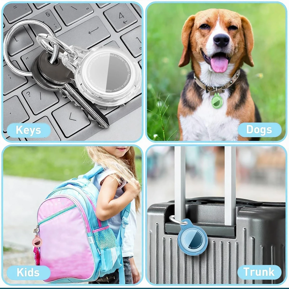 PC Protective Case for Apple Airtags Holder with Keychain Tracker Hard Shell for Airtags Drop-resistant Smart Accessories 2026