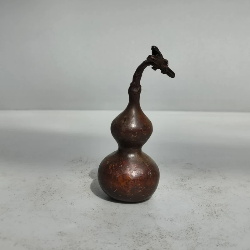 

Retro Copper Gourd Ornaments Faucet Small Gourd Living Room Office Desk Tea Pet Creative Crafts Gift Decoration