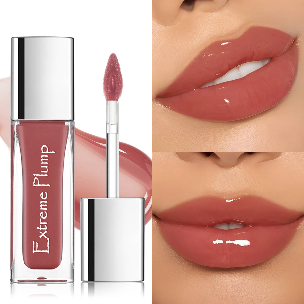 Waterproof Lip Gloss - Hydrating Mirror Finish, Sweat-Proof, Ideal for Daily Use & Holiday Gifts.