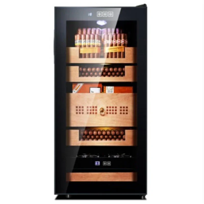 Umidificatore 78L/65L BX-78H Armadio per la conservazione dei sigari dell'umidità a temperatura costante, armadietto per frutta secca refrigerata, classico nero