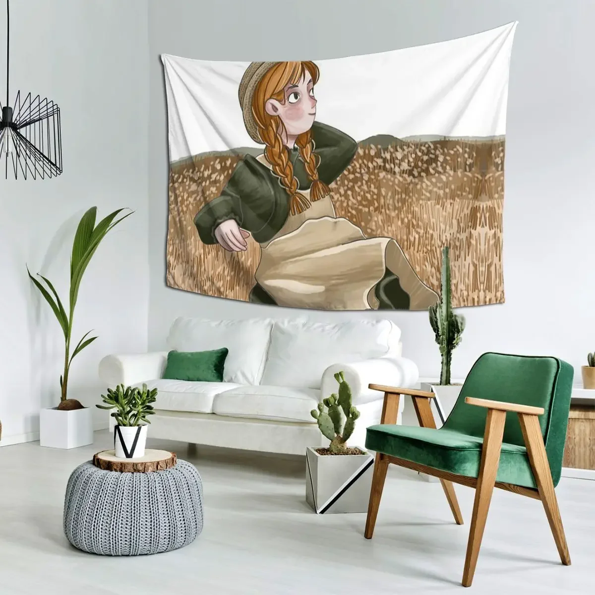 Anne Of Green Gables Tapestry Hippie Wall Hanging Aesthetic Home Decoration Tapestries for Living Room Bedroom Dorm Room