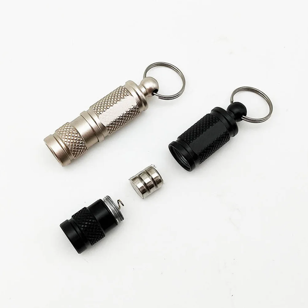 

OSALADI Mini LED Flashlight Aluminum Alloy Keychain Light Outdoor Camping Gear Black