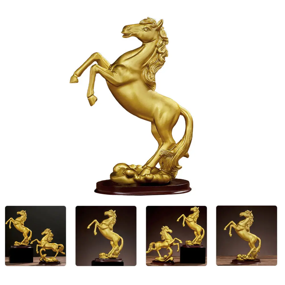 

Horse Success Resin Desktop Ornament Steed Craft Decoration Exquisite Resin Adornment Home Office Table Lucky Decor