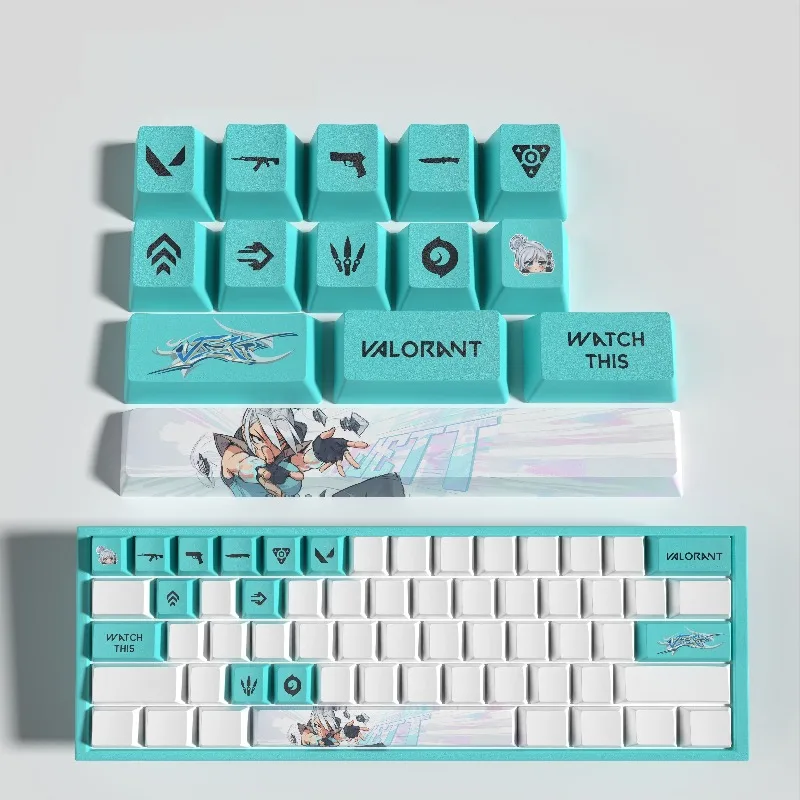 

Jett Theme Keycaps for Mechanical Keyboard Cartoon Anime 14 29 Keys Mini Set Keycaps PBT Thermal Sublimation Durable Keycap