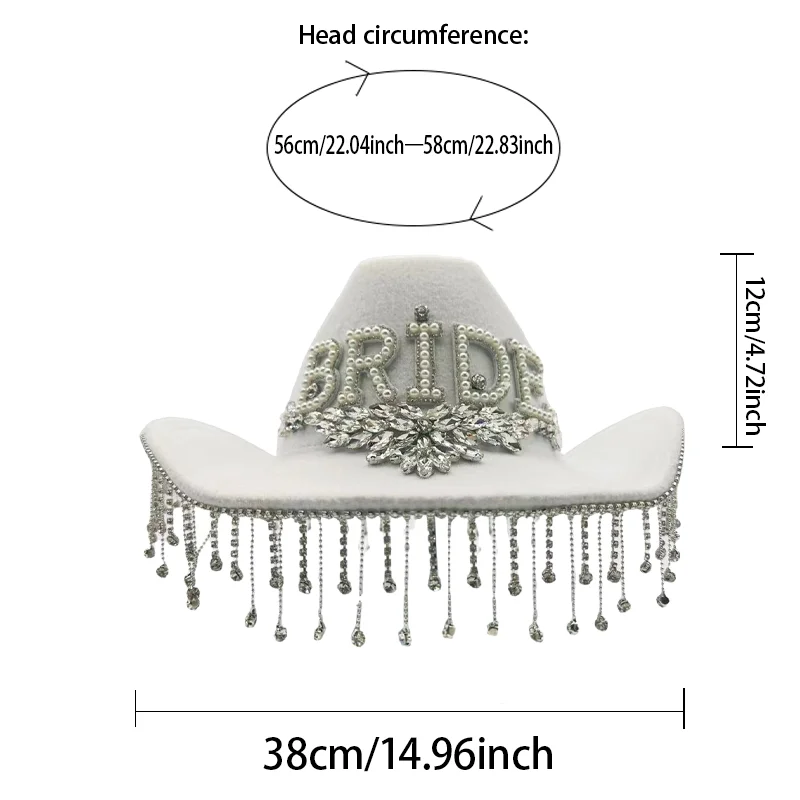 HongLuan Cappello per costume con glitter dorati Cappelli per adulti e cowboy con strass per donna, accessori femminili per cosplay da cowboy e berretto da cowgirl