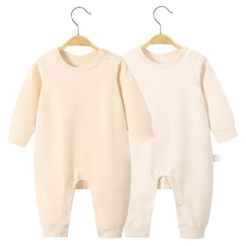 

Baby Jumpsuit for Spring, Autumn and Winter, Men's and Women's Pure Cotton Thick Sleepwear, Long Sleeved Thermal Underwear