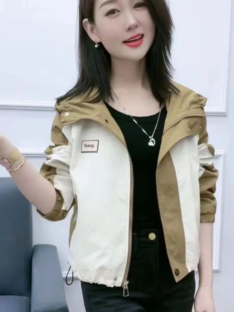 

Faionable Casual ort Jaet Women's Spring Autumn 2025 New ular Youthful Baseball Sle Cotton Blend Zipper Closure