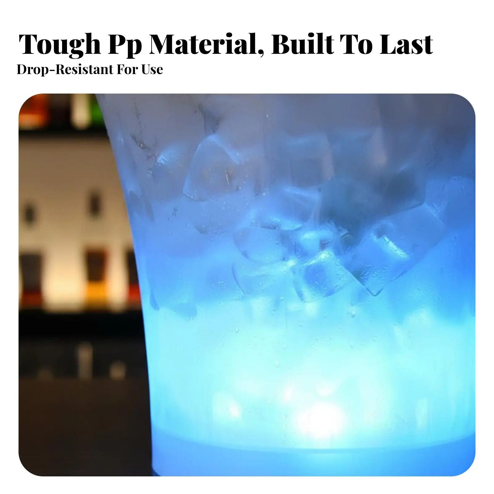 Glowing Champagne Pail Shatterproof Lighted Ice Pail Luminous Beverage Tub Multi-Color Changing Barware Certified Certified
