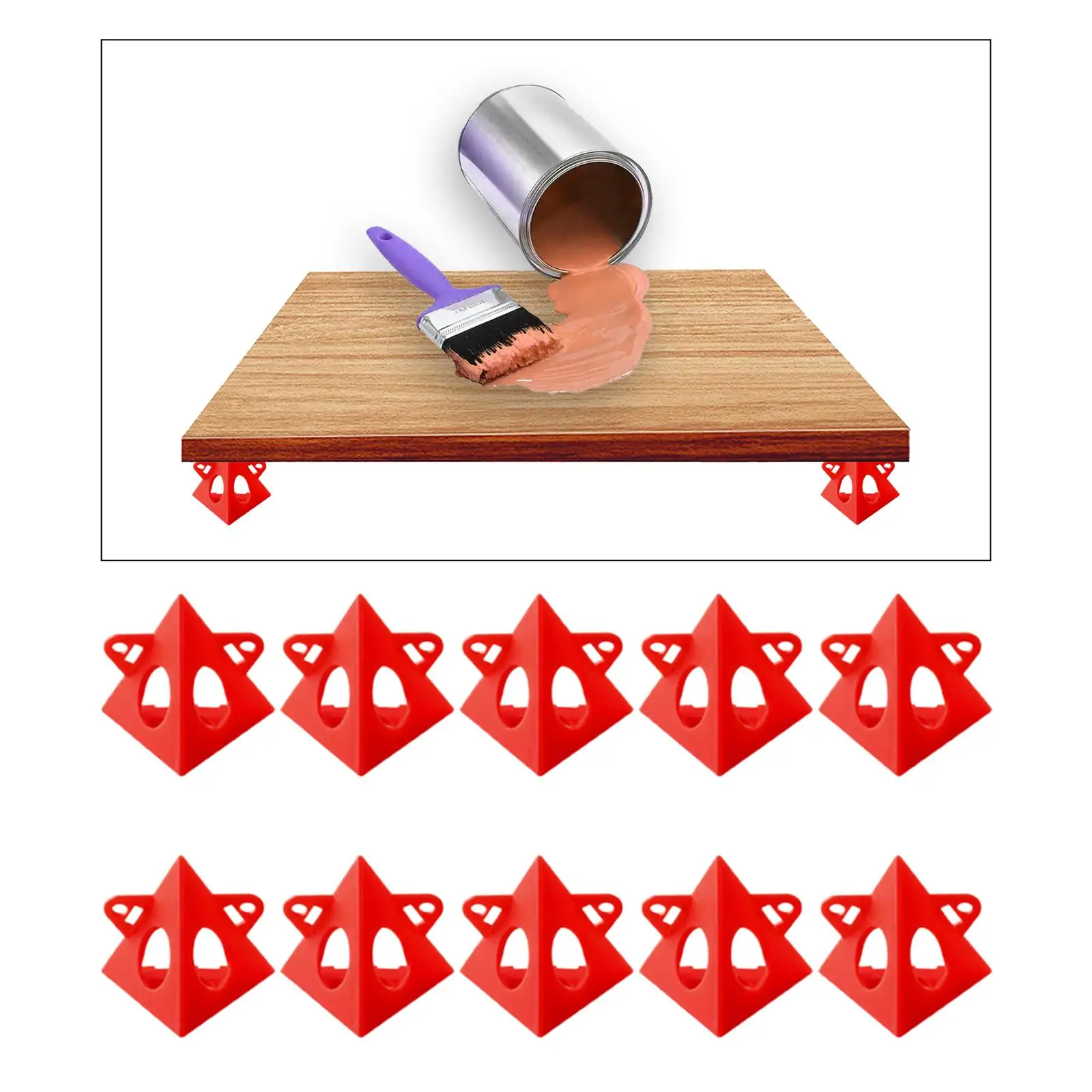 Mini Paint Pyramid Stands Set of 10 Cone Painters Pyramids for Canvas Board Holder Painting Drying Rack for Doors