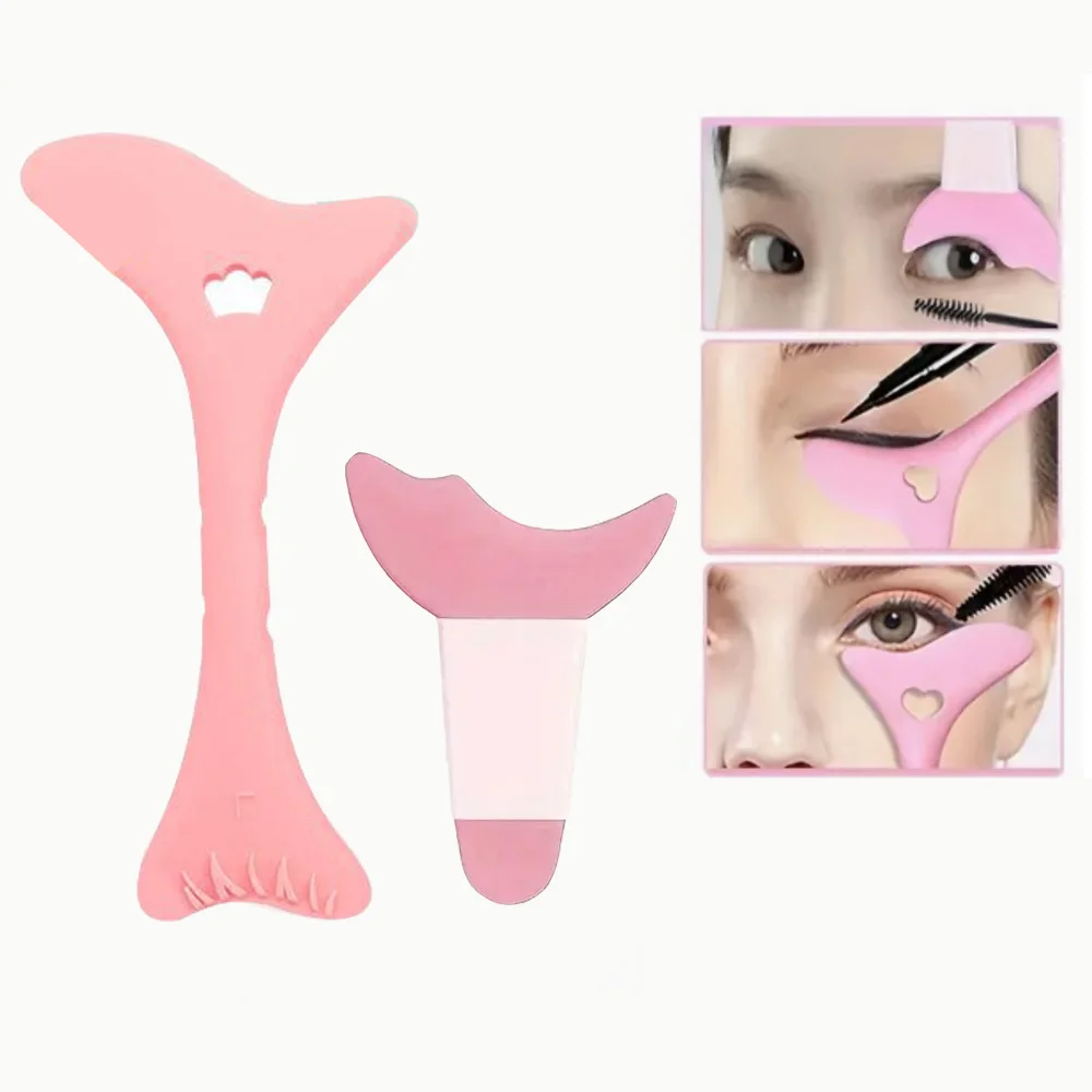 2-delige combinatie eyeliner assistent set, multifunctionele wenkbrauw- en oogmake-uptools