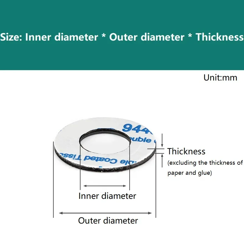 M2 M3 M4 M5 M6 M8 M10 M12 Hartplastik-PVC-Schwarz-Unterlegscheibe, einseitig klebend, runde flache Dichtung, Isolierring, flacher Abstandshalter – Detail 1