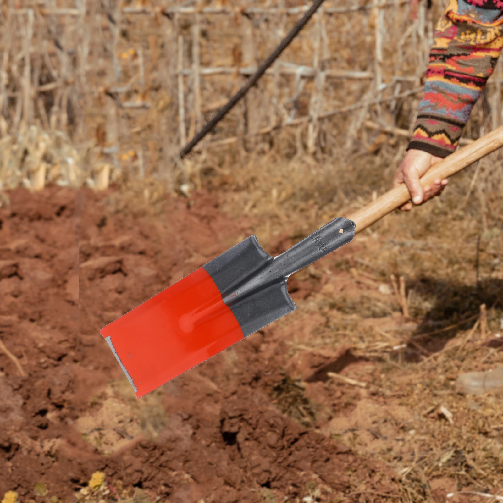 

Durable Iron Shovel Garden Farm Tool Smooth Surface Rust Resistant Strong Outdoor Gardening Spade Soil Garbage PracticalGarden