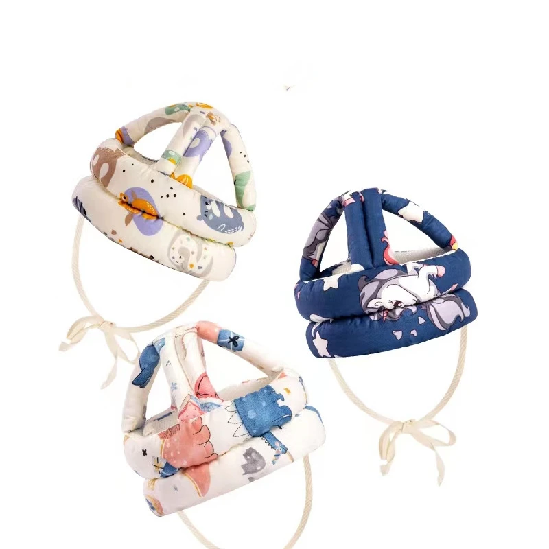 

Infant Toddler Cartoon Mesh Safety Helmet Baby Kids Head Protection Hat for Walking Crawling Children Learns To Walk Bump Caps