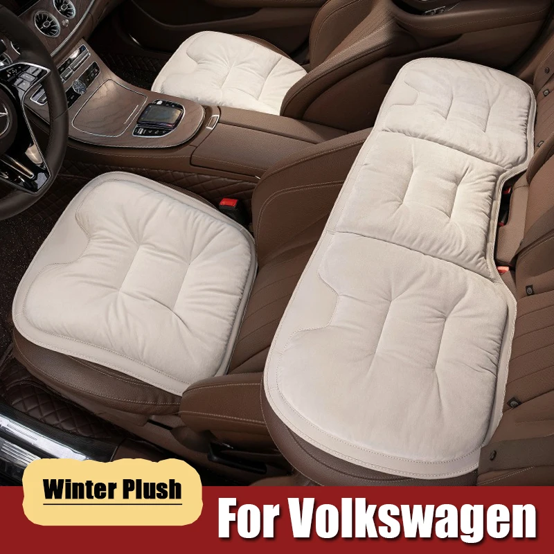 

Car Seat Cushion Flannel Winter Warm Anti Slip Rear Seat Soft Pad For Volkswagen VW Golf 7 MK7 Golf 8 Mk8 Tiguan MK2 Polo Jetta