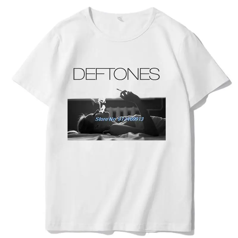 Deftones Exhale Fashion Graphic T Shirts Duży rozmiar Koszulka z krótkim rękawem Letnie bawełniane koszulki Topy Wysokiej jakości męskie koszulki z nadrukiem