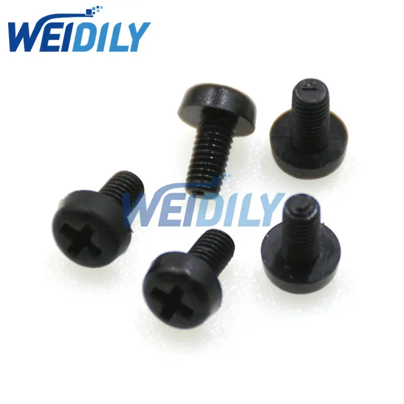 50PCS M3 Nylon Black Screw Diameter 3mm Length 6mm M3x6 DIY M3*6mm phillips Round Head Screws nylon