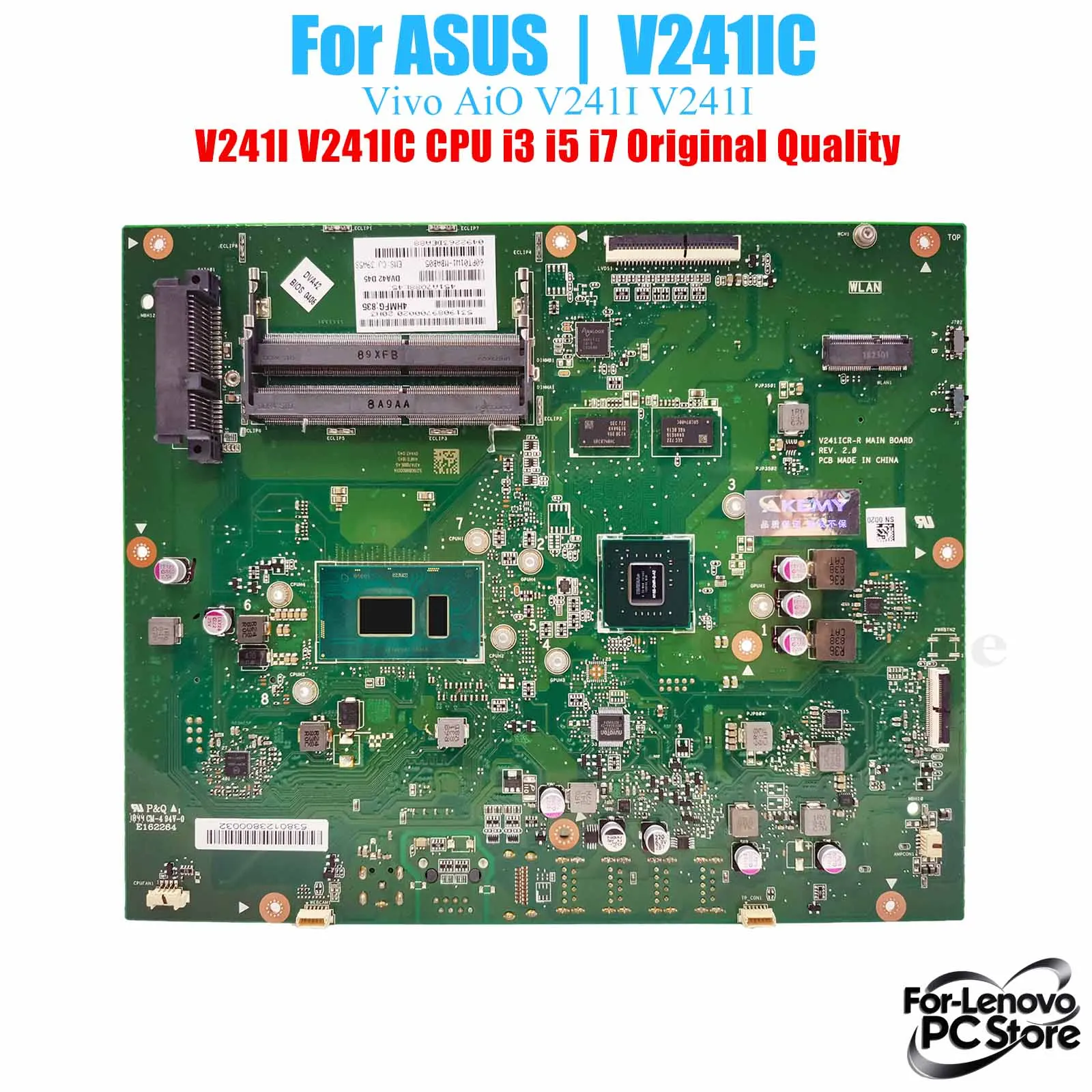 

V241IC For ASUS Mainboard Vivo AiO V241I Laptop Motherboard V241IC V241I V241IC V241IC​ Laptop Mainboard