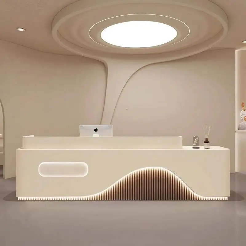 

Beauty Salon Reception Desks Logo Hotels Led Modern Office Reception Desks White Cashier Clinic Mostrador Recepcion Furniture