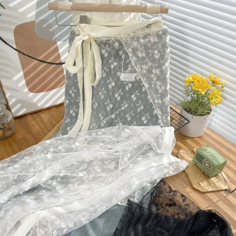 

Sheer Lace​​ Lace Up Skirt See-Through Skirt​​ ​​Adjustable Ties​​ ​​Sequins Flower Apron​​ ​​Glitter Sequins​​ Sexy Cover Up​​