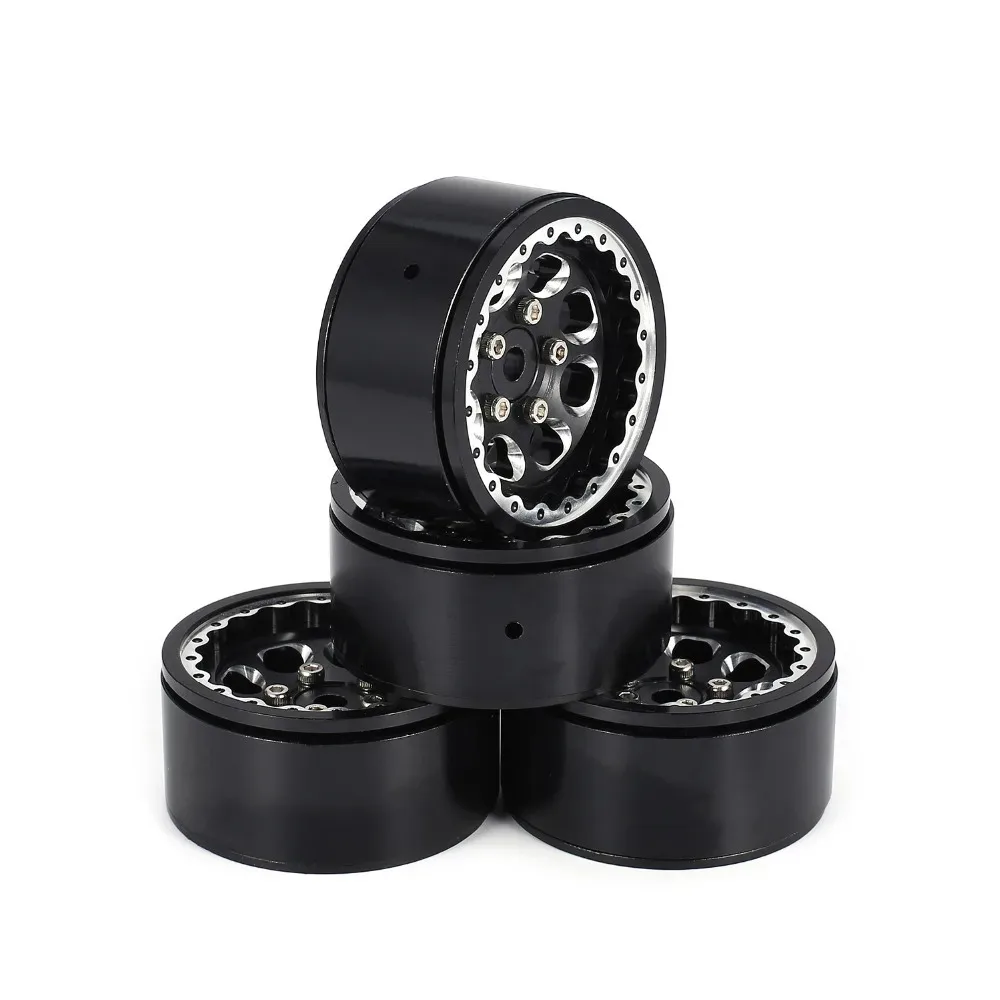 ชุดล้อแม็กซ์ออสตาร์ 4 ชิ้น ขนาด 1.9 นิ้ว 53 มม. ทำจากโลหะผสมอลูมิเนียม ดุมล้อขนาด 12 มม. สำหรับยางรถ RC ขนาด 1/10 รุ่น HSP Traxxas TRX-4 SCX10