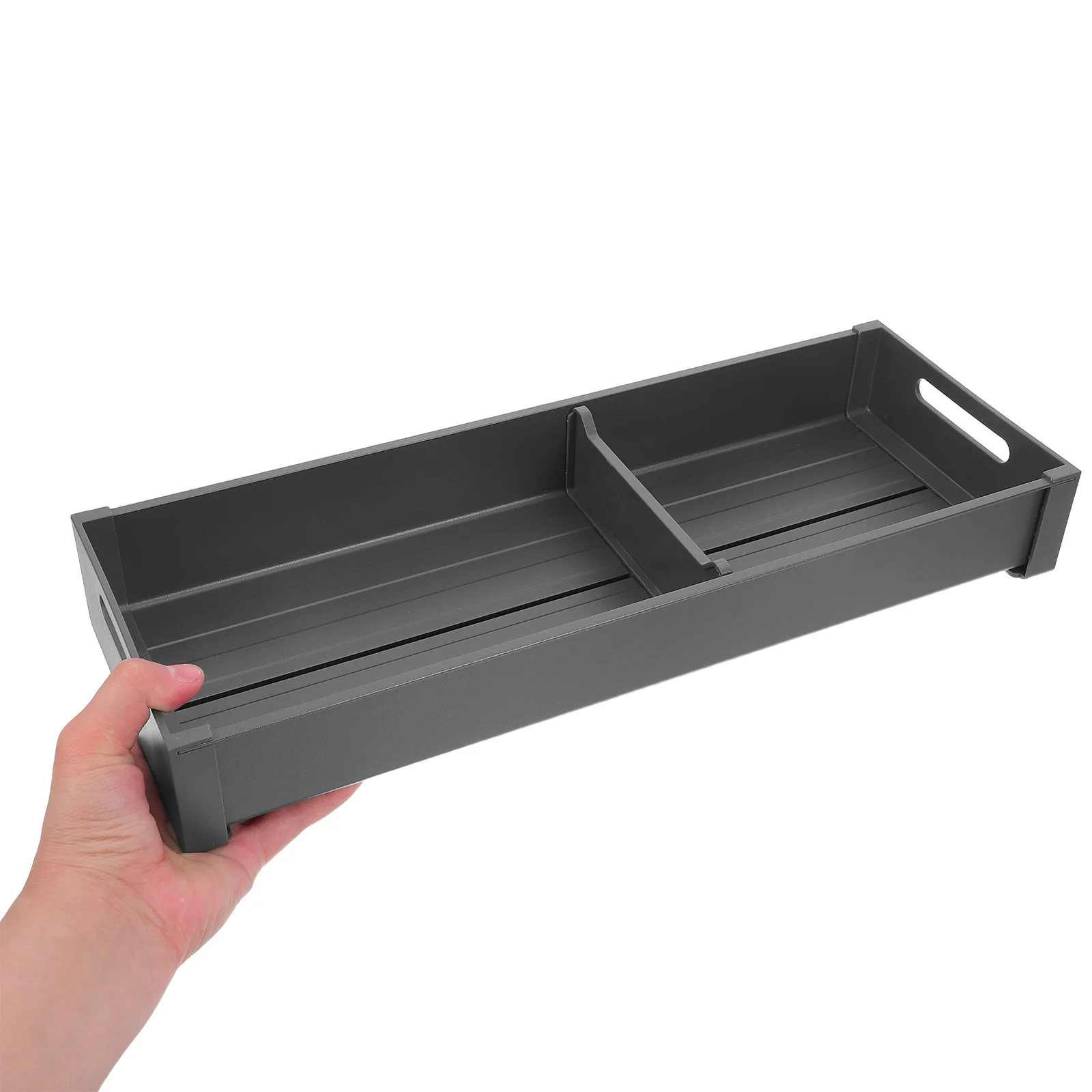 

Kitchen Storage Rack Adjustable Silverware Organizer Utensils Drawer Aluminum Tray Holder Cutlery Built- Tool