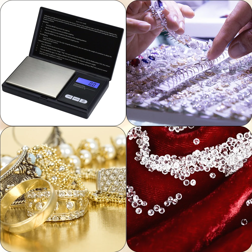 1kg/0.1g Gold Jewellery Weighing Scales 7 Units Conversion Digital Scale Weigh Gram Scale Tare Function for Jewelry Measurement