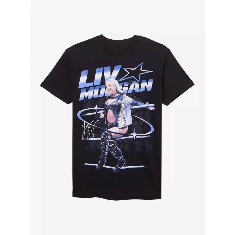 Liv Morgan Merch Tee Unisex T-shirt Men Short Sleeve Tee Causal Tops Clothes Female Y2K Tops
